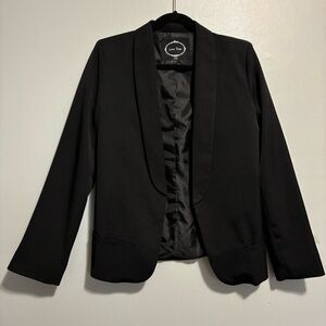 Love Tree Black Open Front Blazer Women’s Size Large Classic Tailored Jacket